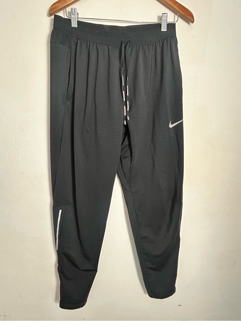 Nike Black Joggers with White Swoosh Accent